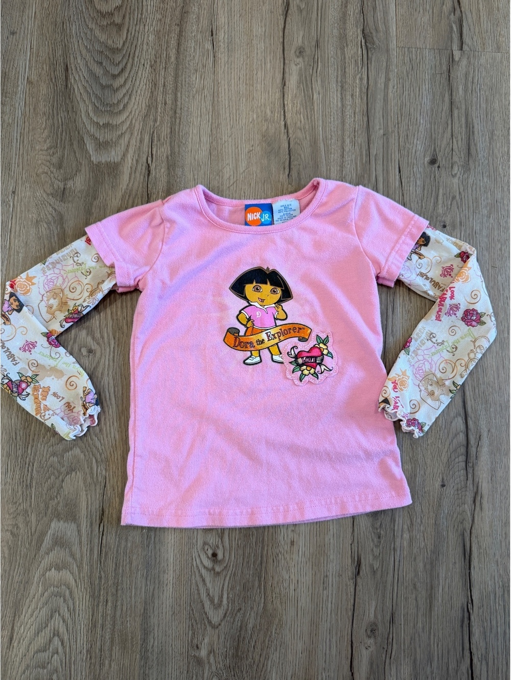 Vintage Y2K Nick Jr Dora the Explorer Long Sleeve Size 4/5